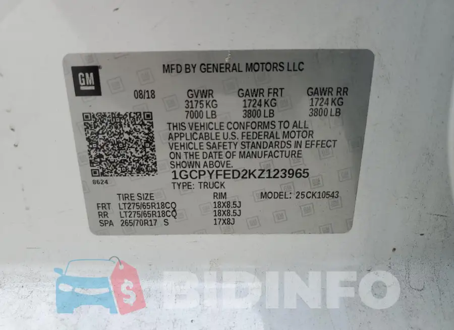 1GCPYFED2KZ123965 Photo# 12