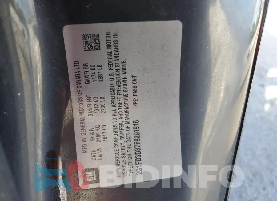 2G1FD3D37F9291916 Photo# 12