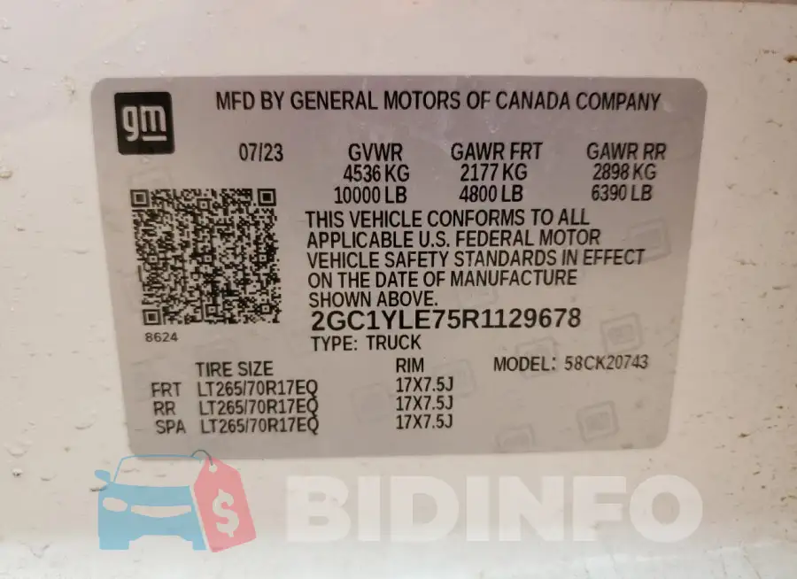 2GC1YLE75R1129678 Photo# 12