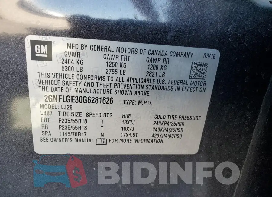 2GNFLGE30G6281626 Photo# 12