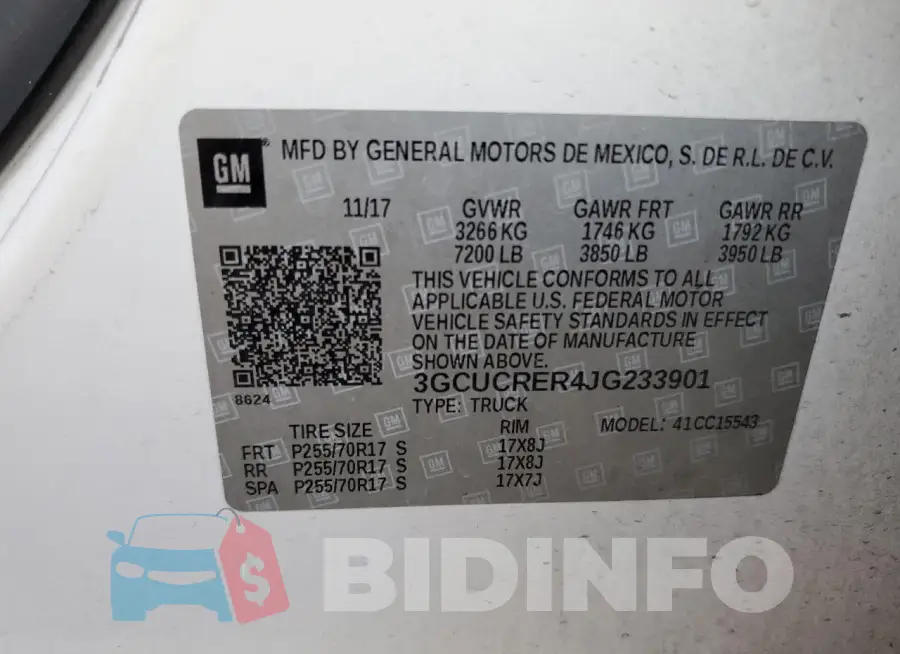 3GCUCRER4JG233901 Photo# 13