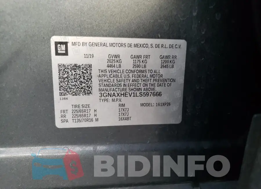 3GNAXHEV1LS597666 Photo# 14