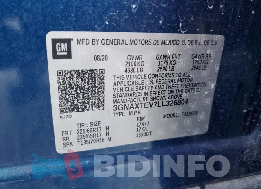 3GNAXTEV7LL326804 Photo# 13