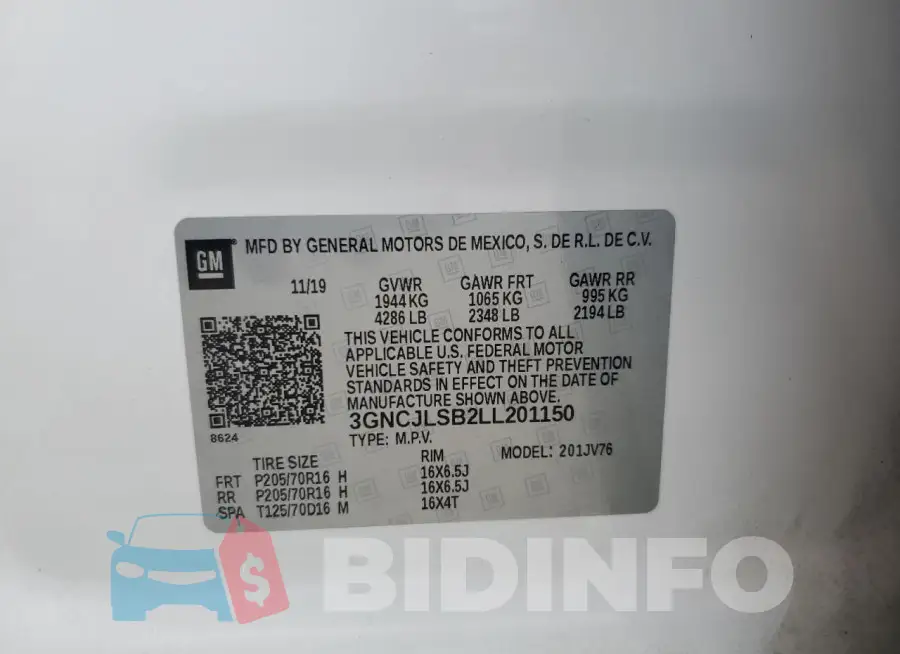 3GNCJLSB2LL201150 Photo# 13