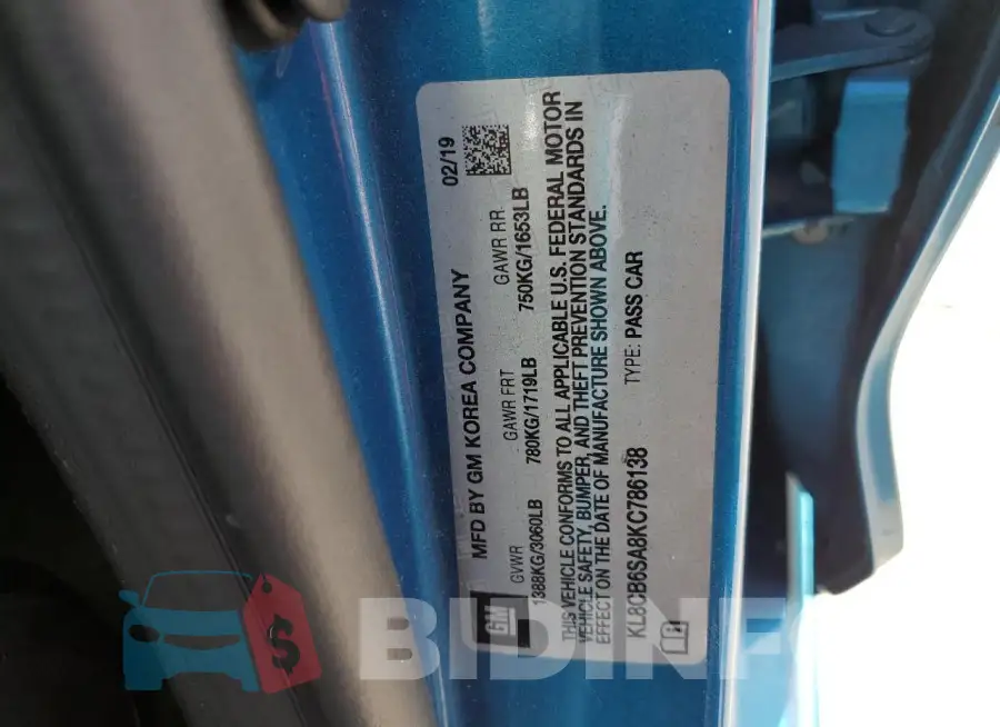 KL8CB6SA8KC786138 Photo# 12