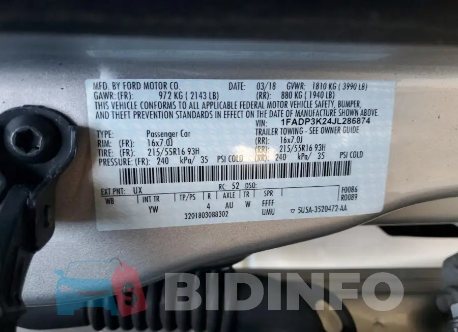 1FADP3K24JL286874 Photo# 12
