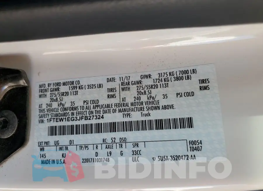 1FTEW1EG3JFB27324 Photo# 12