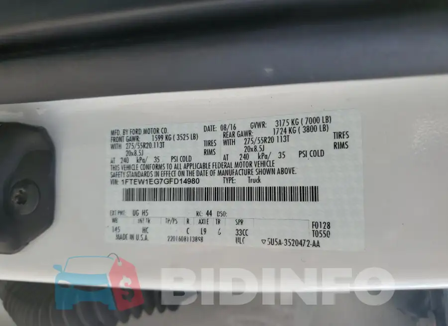 1FTEW1EG7GFD14980 Photo# 12