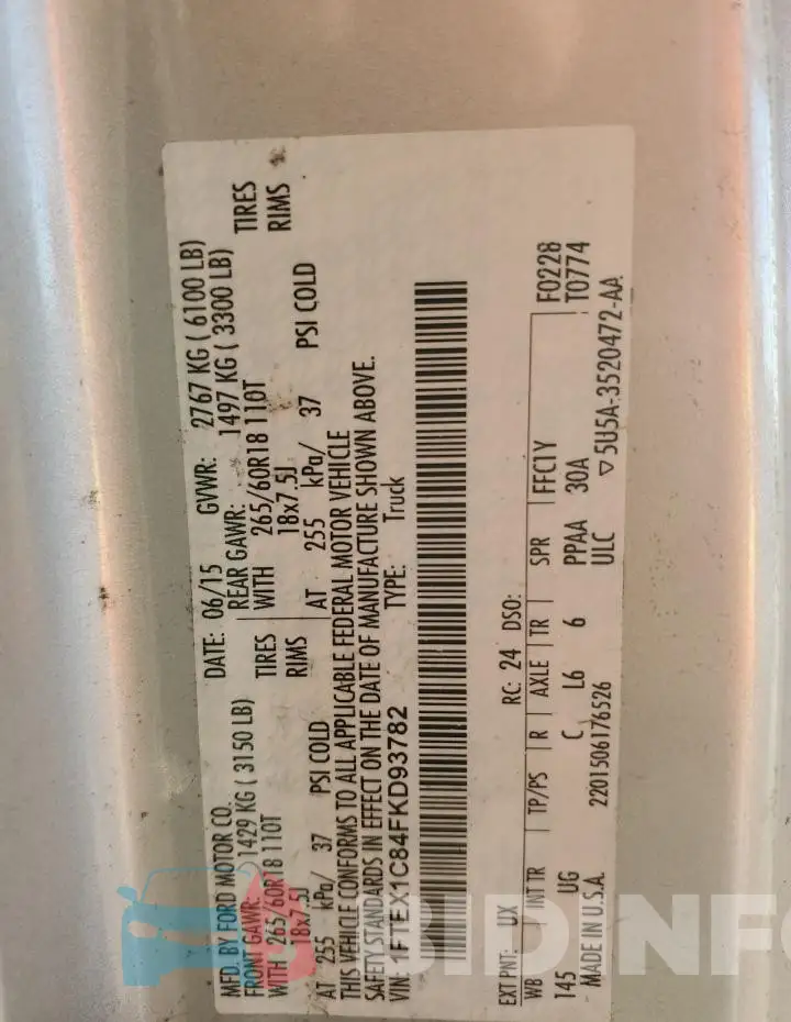 1FTEX1C84FKD93782 Photo# 13
