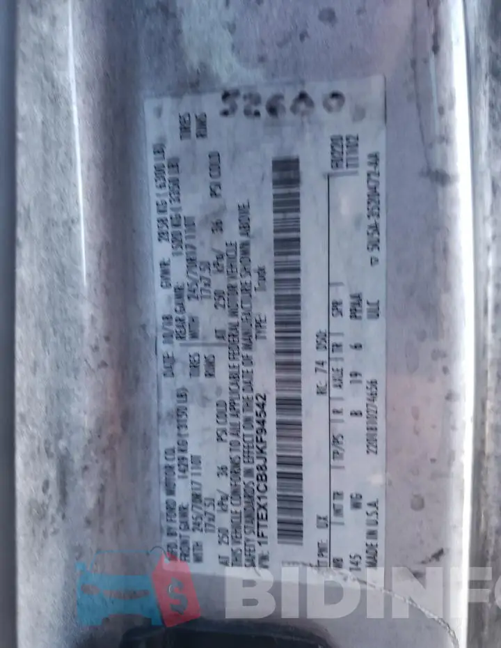 1FTEX1CB8JKF94542 Photo# 12