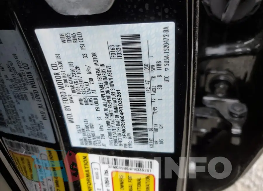 3FMCR9B64PRD35261 Photo# 13