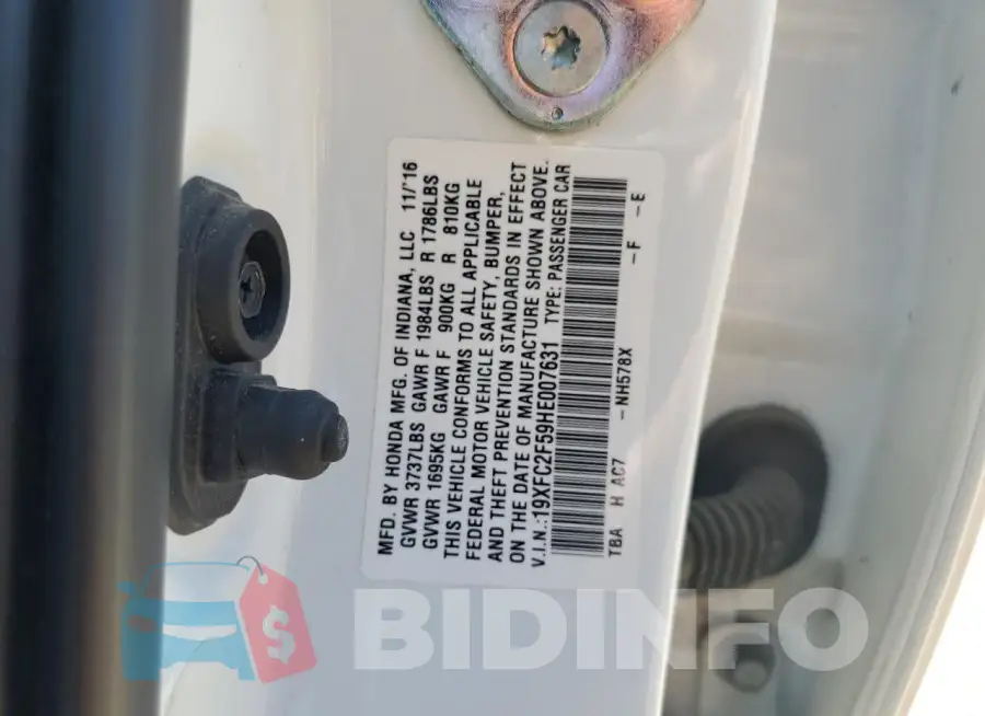 19XFC2F59HE007631 Photo# 13
