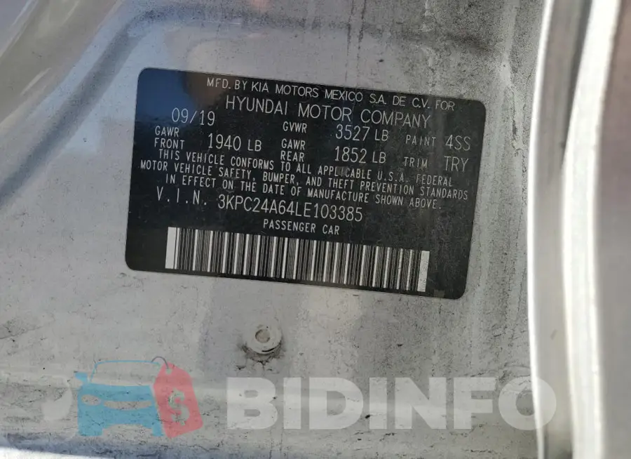 3KPC24A64LE103385 Photo# 12