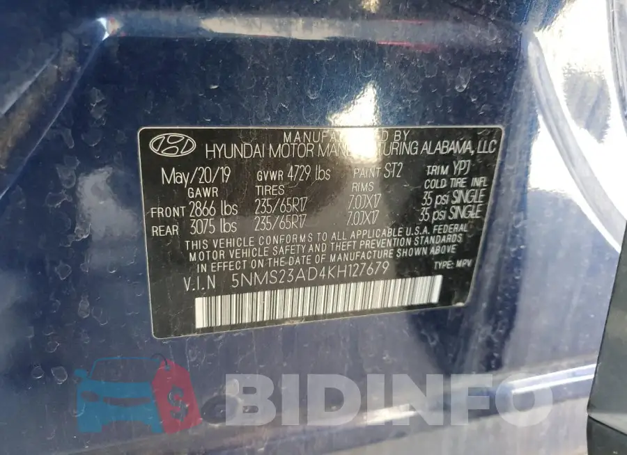 5NMS23AD4KH127679 Photo# 13