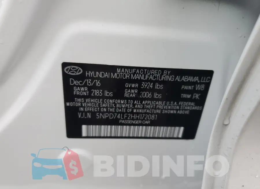 5NPD74LF2HH172081 Photo# 13