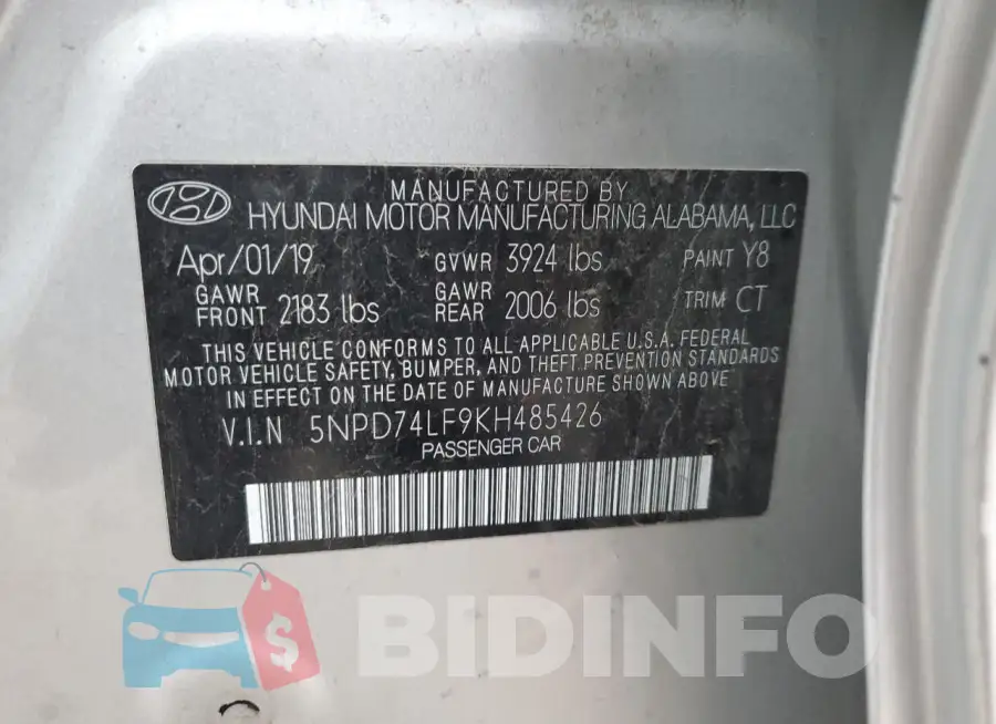 5NPD74LF9KH485426 Photo# 13