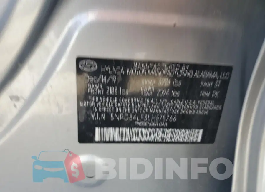 5NPD84LF3LH575766 Photo# 12