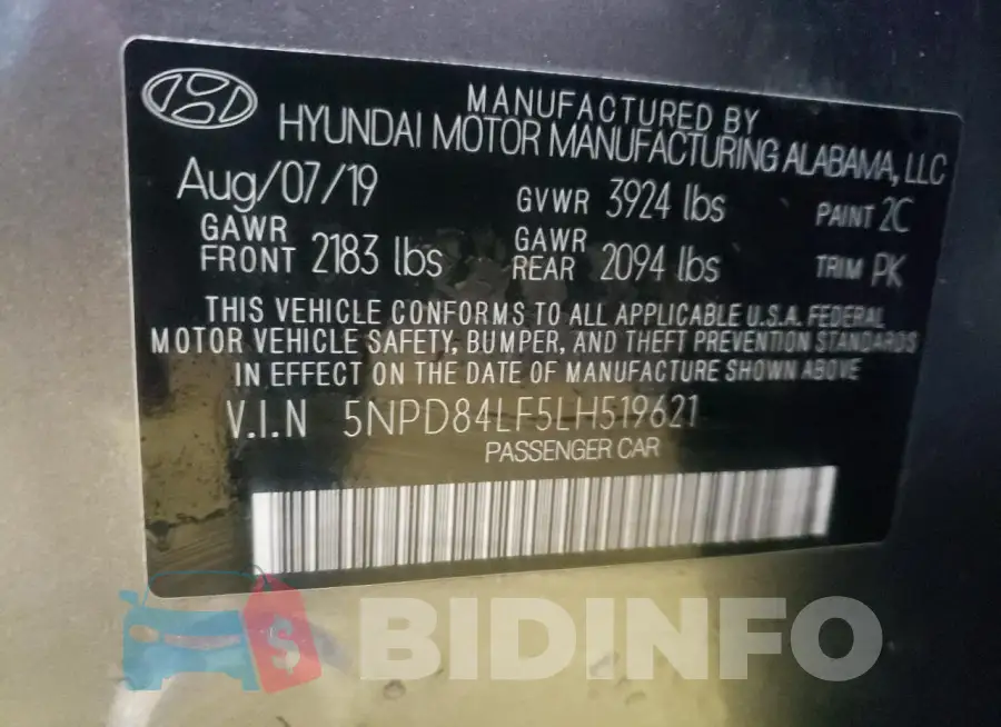 5NPD84LF5LH519621 Photo# 12