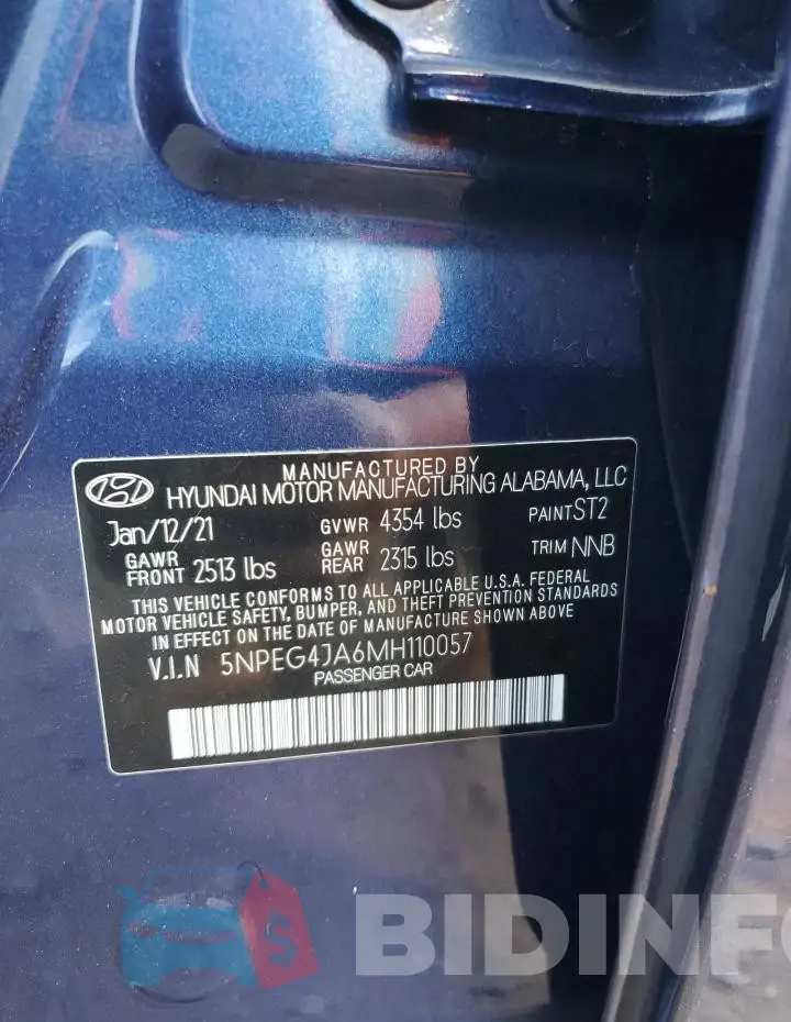 5NPEG4JA6MH110057 Photo# 12