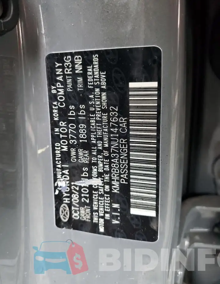 KMHRB8A37NU147632 Photo# 13