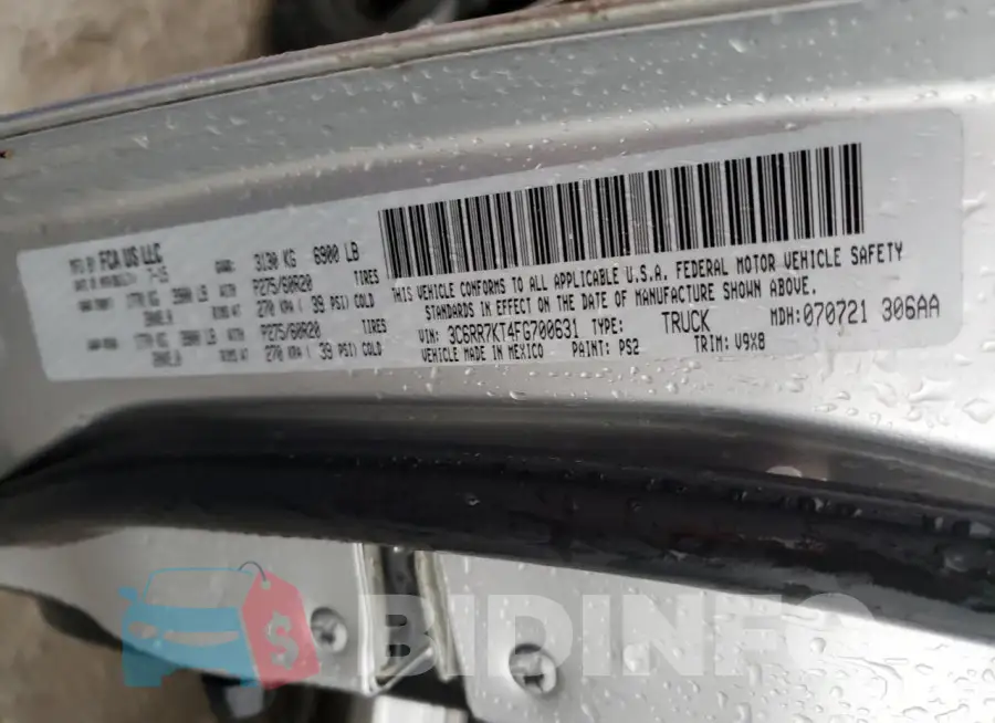 3C6RR7KT4FG700631 Photo# 12
