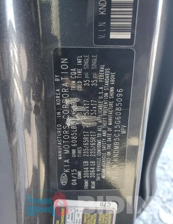 KNDMB5C15G6085096 Photo# 13
