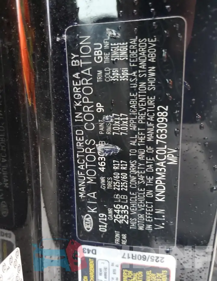 KNDPM3AC0L7630982 Photo# 13