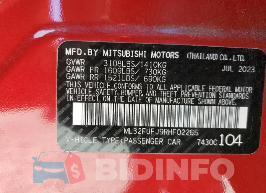 ML32FUFJ9RHF02265 Photo# 12