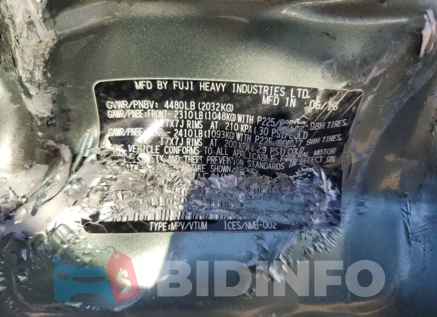 JF2SJAECXHH415128 Photo# 13