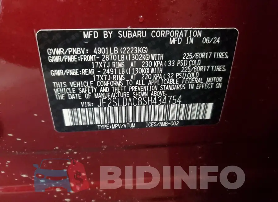 JF2SLDAC8SH434754 Photo# 14