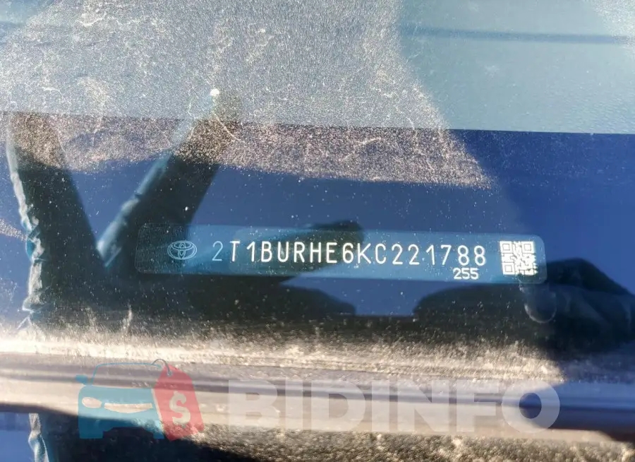 2T1BURHE6KC221788 Photo# 12