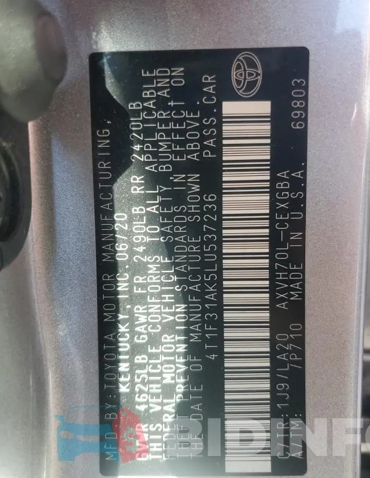 4T1F31AK5LU537236 Photo# 12
