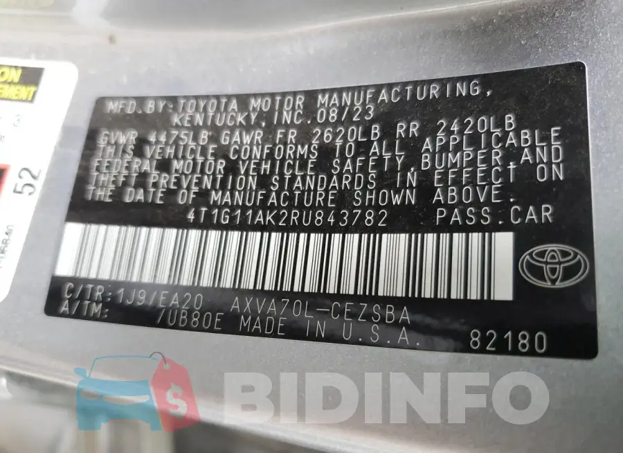 4T1G11AK2RU843782 Photo# 13