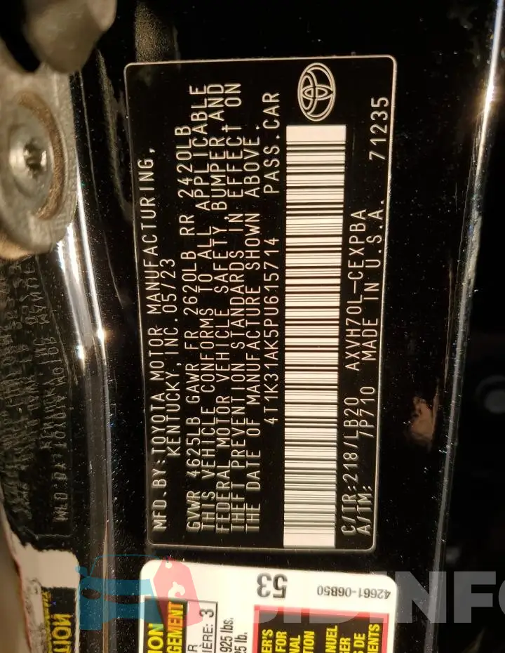 4T1K31AK5PU615714 Photo# 12