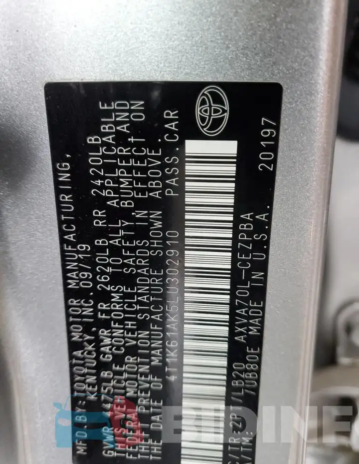 4T1K61AK5LU302910 Photo# 12