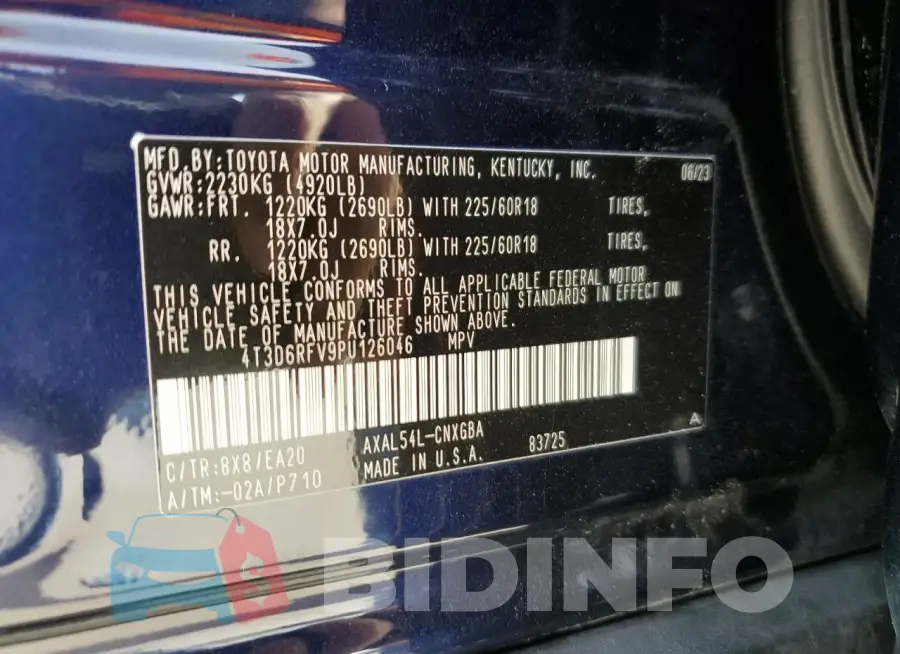 4T3D6RFV9PU126046 Photo# 13