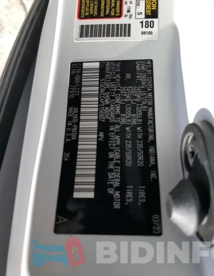 5TDCRKEC4PS156907 Photo# 14