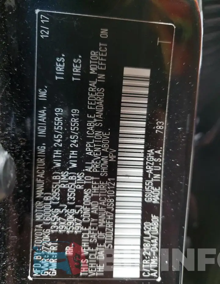 5TDDZRFH7JS810121 Photo# 13