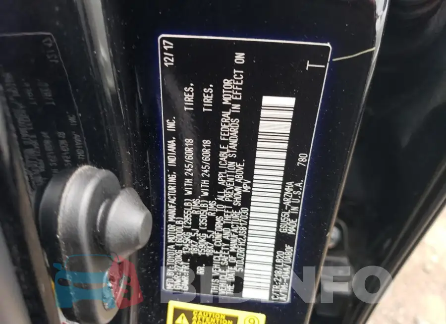 5TDJZRFH2JS817030 Photo# 14