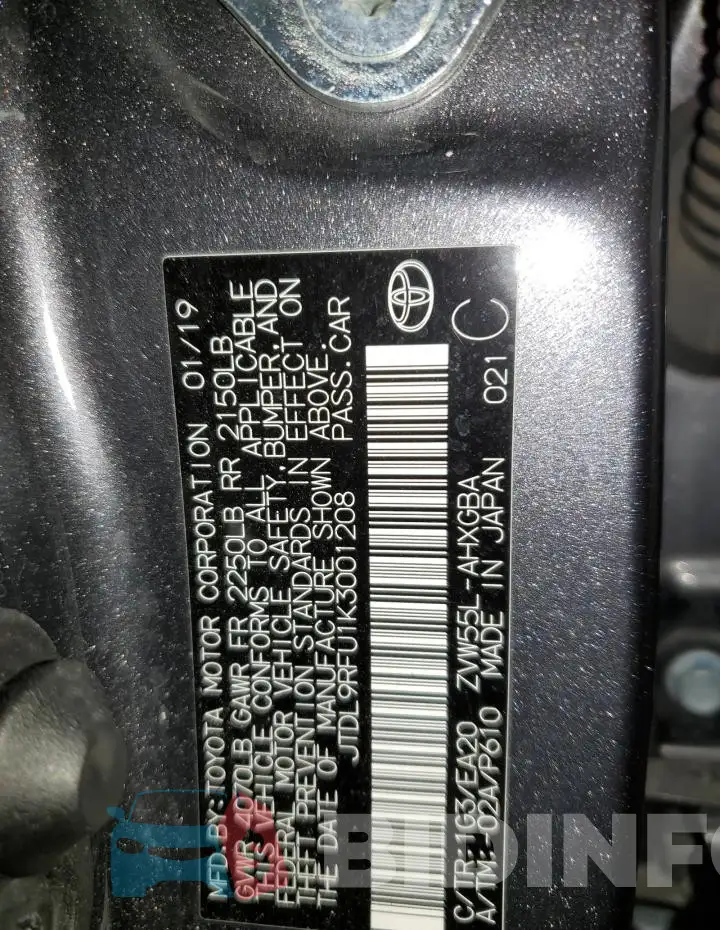 JTDL9RFU1K3001208 Photo# 14