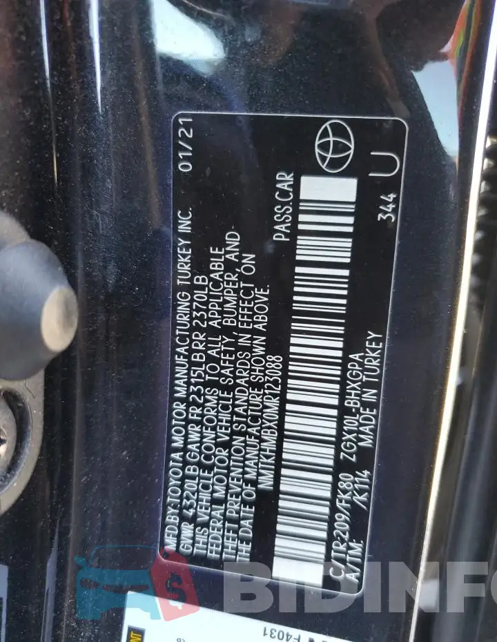 NMTKHMBX0MR123088 Photo# 13