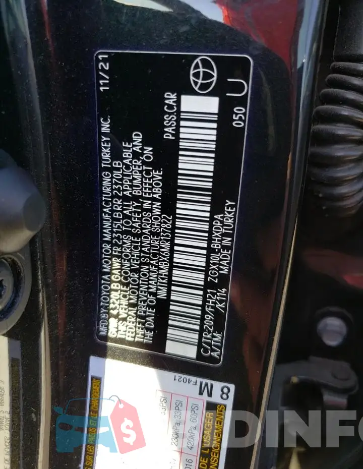 NMTKHMBX6MR137822 Photo# 14