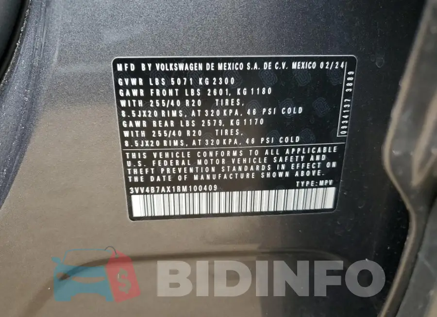 3VV4B7AX1RM100409 Photo# 12