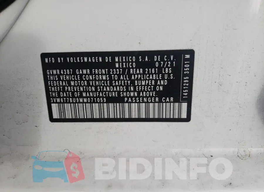 3VW6T7BU9MM071059 Photo# 13