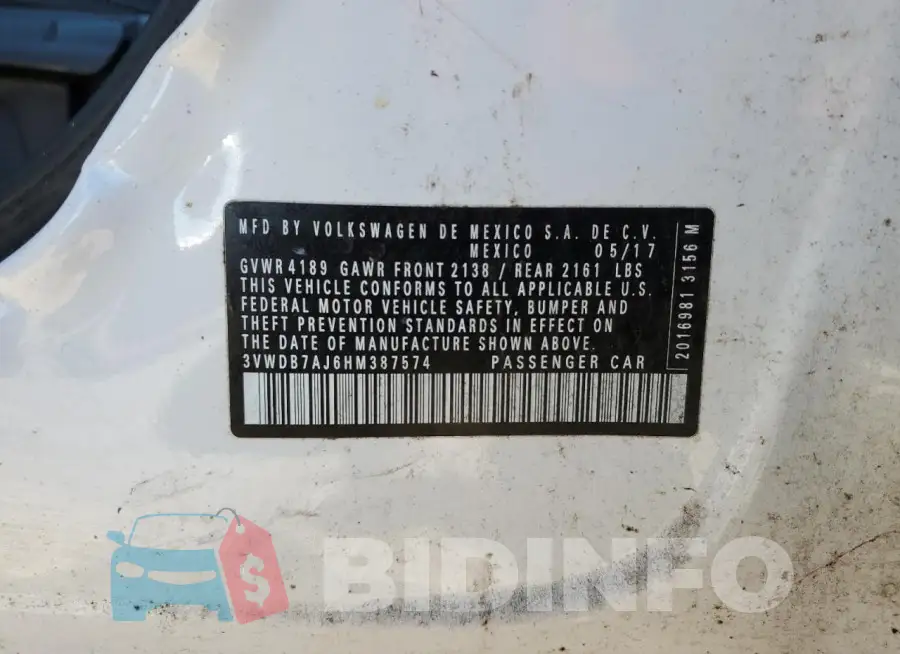 3VWDB7AJ6HM387574 Photo# 12
