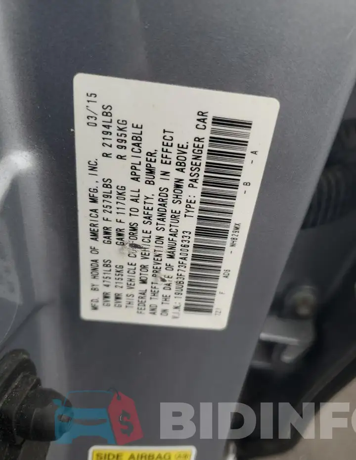 19UUB3F73FA006333 Photo# 12