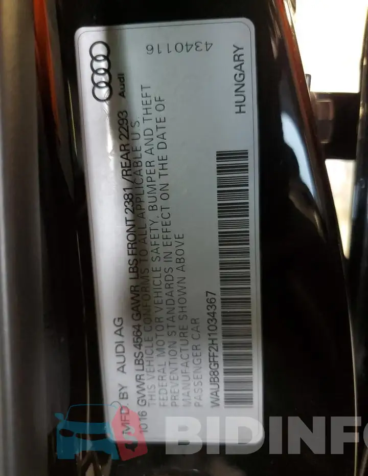WAUB8GFF2H1034367 Photo# 12