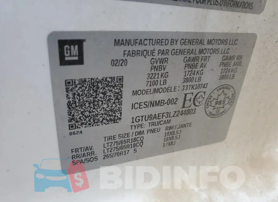 1GTU9AEF3LZ244803 Photo# 12