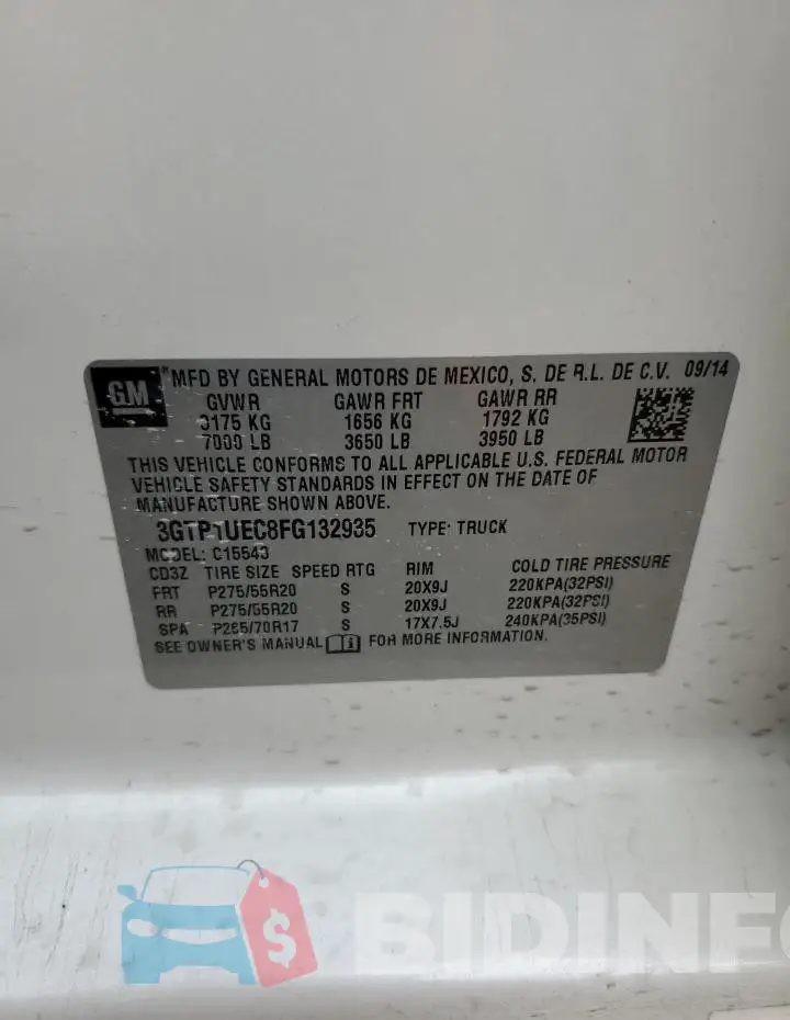 3GTP1UEC8FG132935 Photo# 12