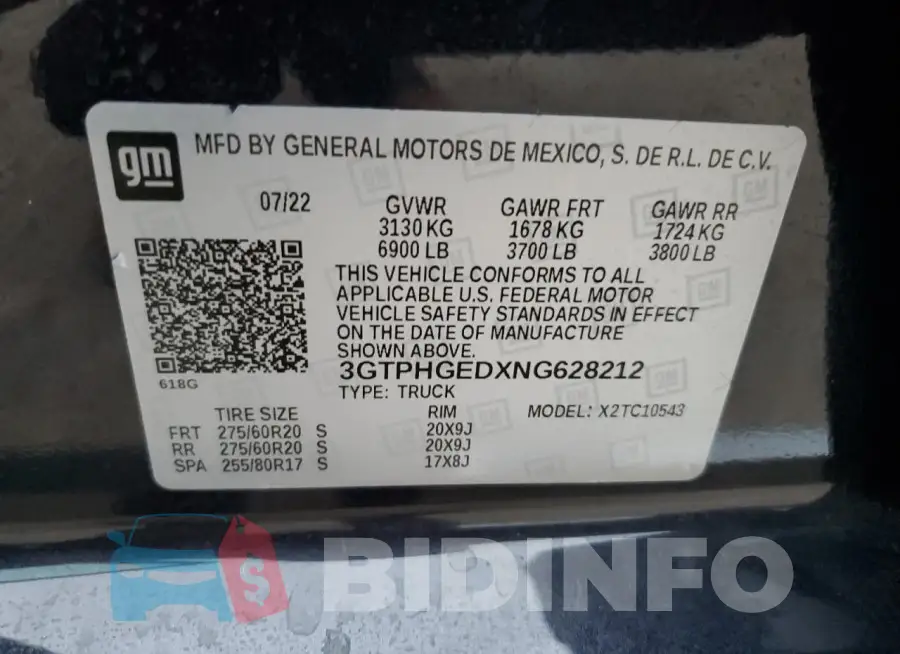 3GTPHGEDXNG628212 Photo# 12